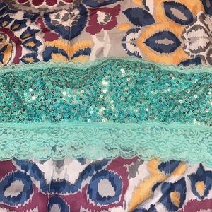 Mint green sequins Pink Victoria’s Secret bandeau bra